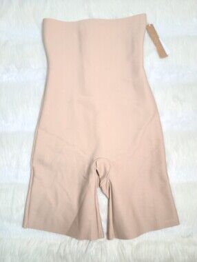 SKIMS Body Core Sculpt High Waisted Mid Thigh Shorts Cream Clay Women XS NEW